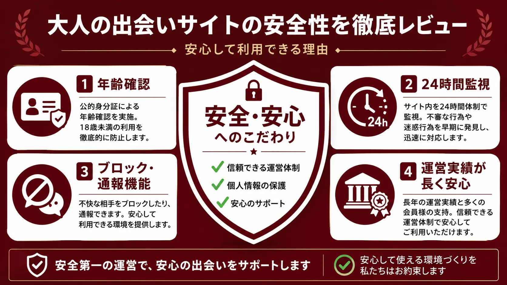 ハッピーメールの安全性・セキュリティ対策を示すイラスト